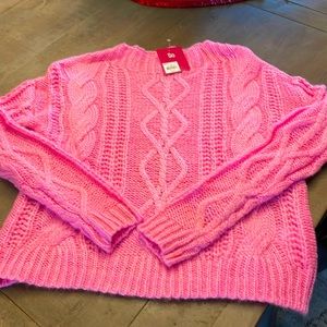 SO bubblegum pink sweater new with tags